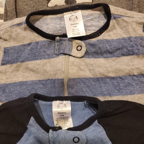 12pcs 3-6months Baby Onesie Bundle - Assorted Colors - Picture 3 of 5